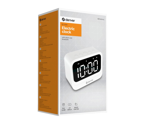 Denver Radiobudzik Denver EC-54W z głośnikiem Bluetooth biały - 1535095 - zdjęcie 5